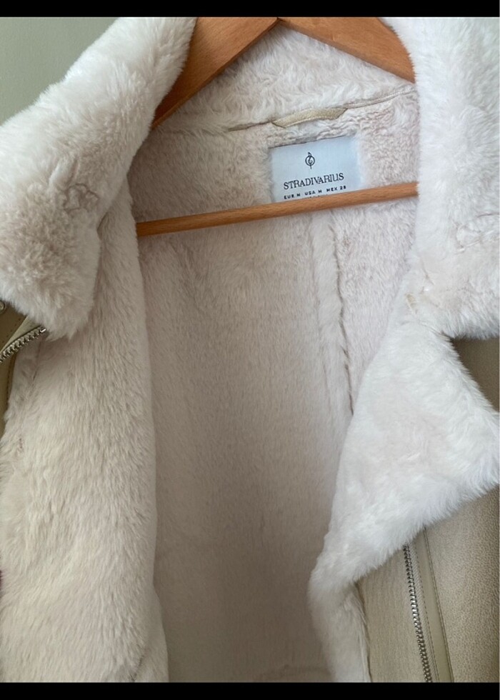 Stradivarius içi kürklü ceket - Görsel 2