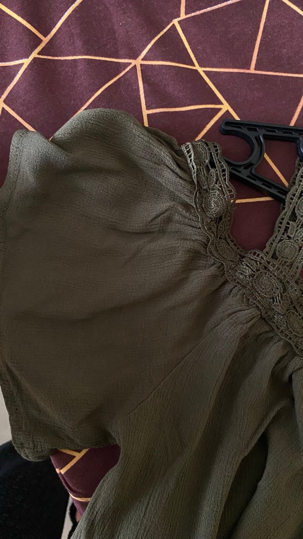 Dantel Detaylı  Bohem Kadın Bluz - Görsel 3