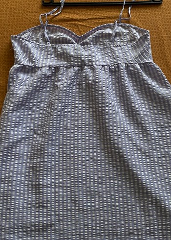 HM mor Straplez elbise - Görsel 5