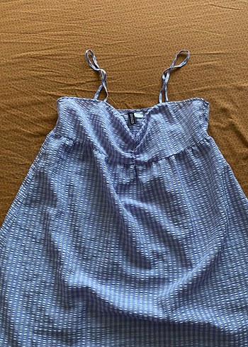 HM mor Straplez elbise - Görsel 4