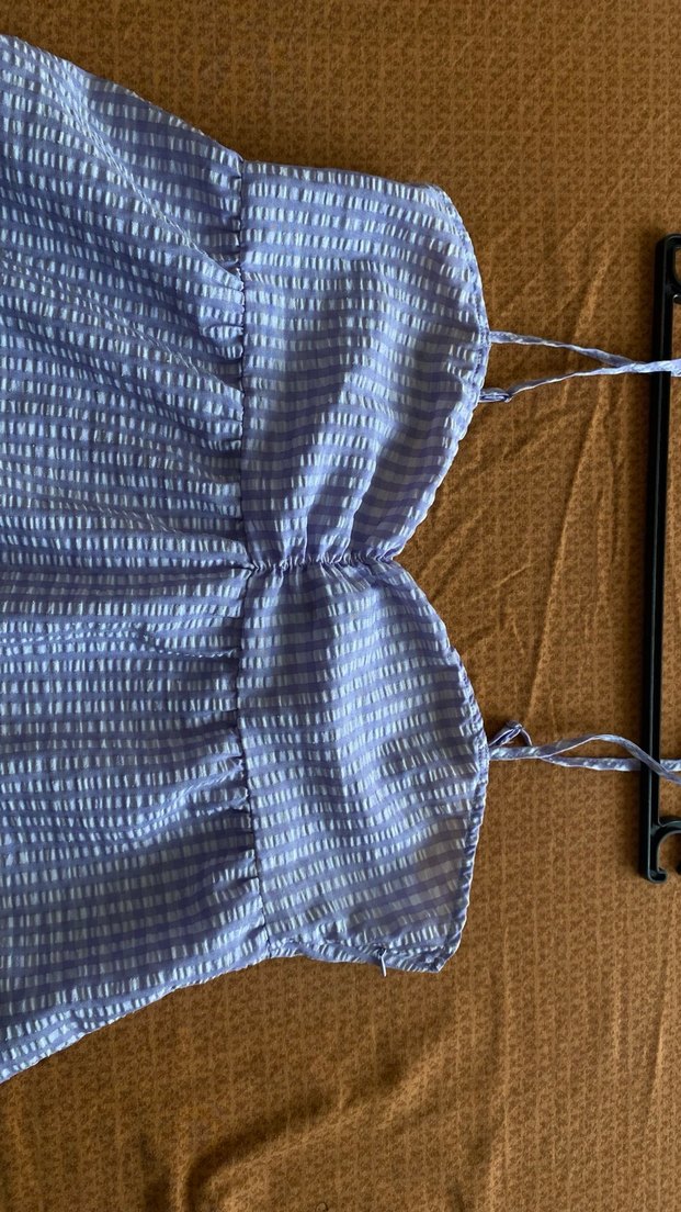 HM mor Straplez elbise - Görsel 3