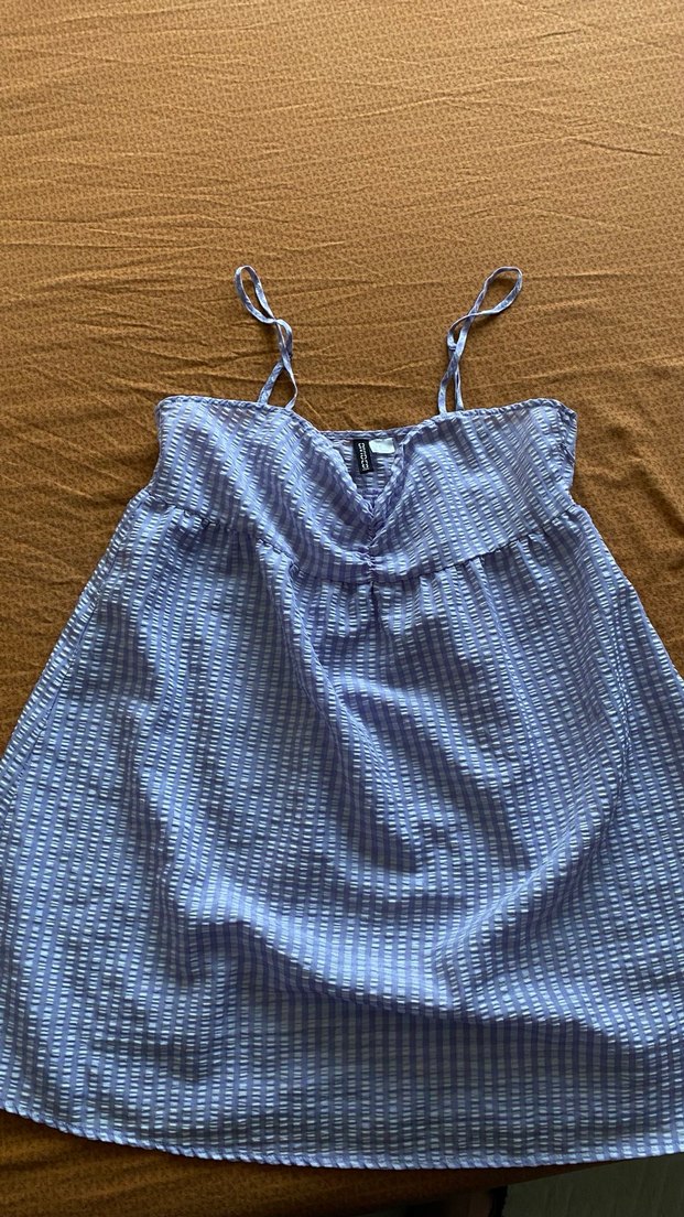 HM mor Straplez elbise - Görsel 4