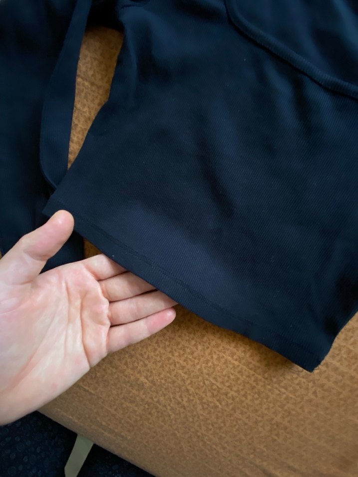 Siyah Uzun Kollu Kadın crop - Görsel 2