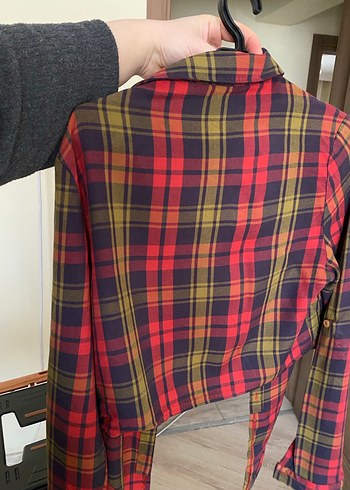 Düğmeli, Uzun Kollu crop Gömlek - Görsel 6