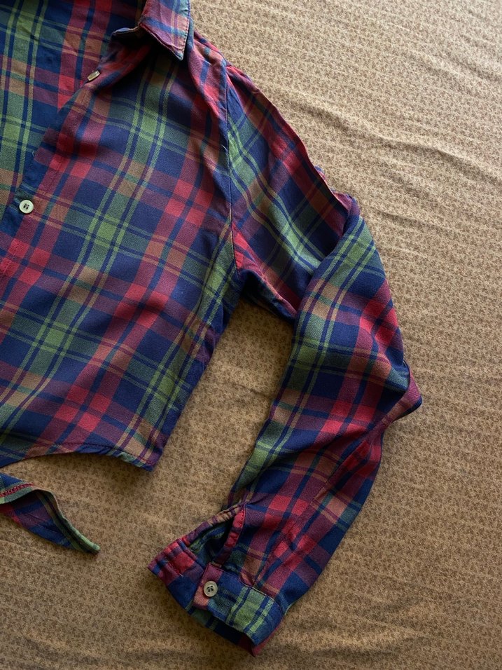 Düğmeli, Uzun Kollu crop Gömlek - Görsel 3