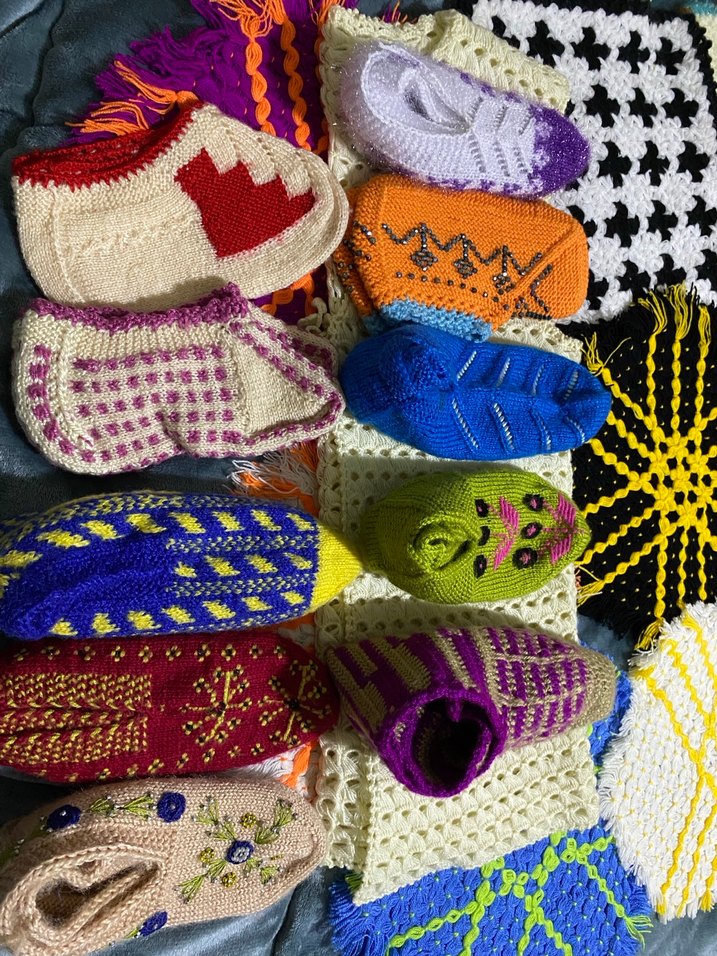 El Örgüsü Renkli patik çoraplar - Görsel 2