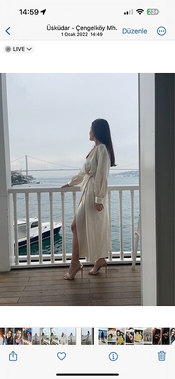ZARA SATEN ELBİSE