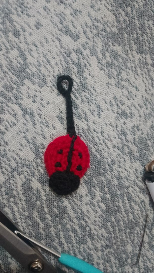 Kırmızı Nakışlı Çocuk Saç Tokası ve anahtarlık - Görsel 5