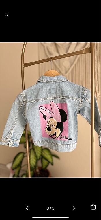 5 Yaş Beden Minnie mouse kot ceket