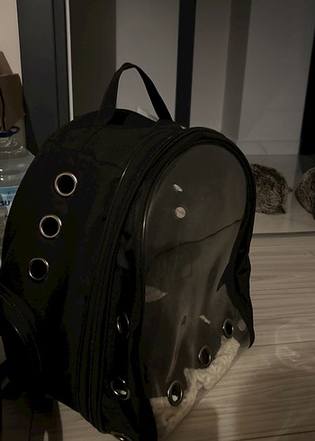 Siyah Şeffaf Evcil Hayvan Taşıma Çantası - Görsel 2