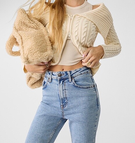 Stradivarius Stradivarius mom slim jean