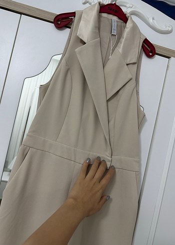 Bej Kemerli Kadın Uzun Tulum - Görsel 6