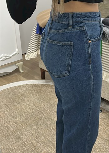 Kadın Lacivert Bol Kesim wıde leg jean - Görsel 3