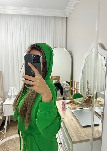 Kadın Yeşil Rahat Eşofman Takımı - Görsel 3