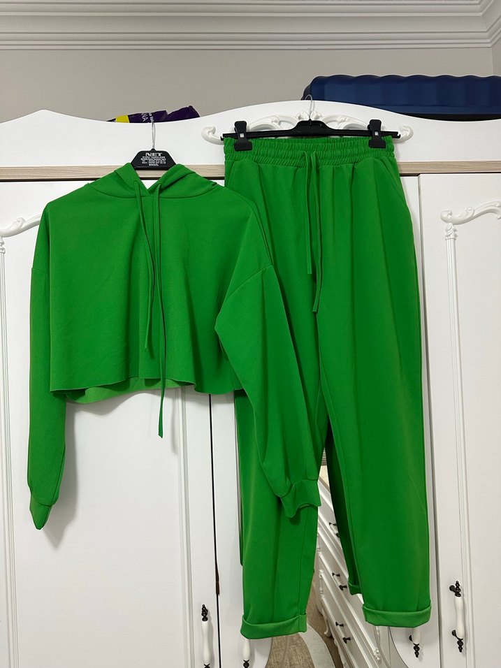 Kadın Yeşil Rahat Eşofman Takımı - Görsel 4