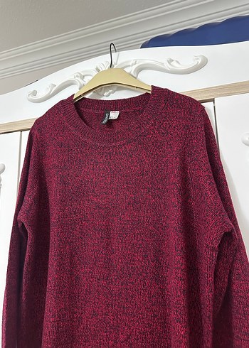 Bordo Örgü Kadın Salaş Kazak - Görsel 3