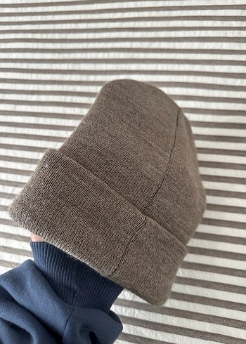 Kadın Gri Örgü Yün Bere - Görsel 2