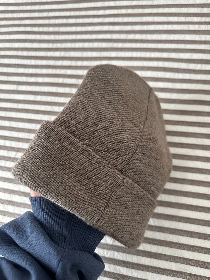 Kadın Gri Örgü Yün Bere - Görsel 2