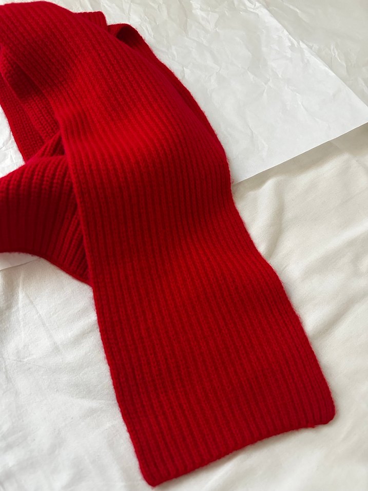 Kırmızı Kadın Triko Kazak - Görsel 3