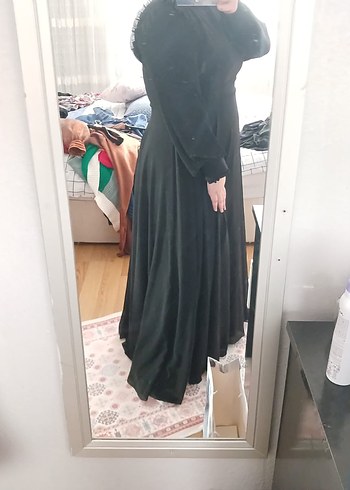 Siyah Uzun Kollu Gotik Salaş Elbise