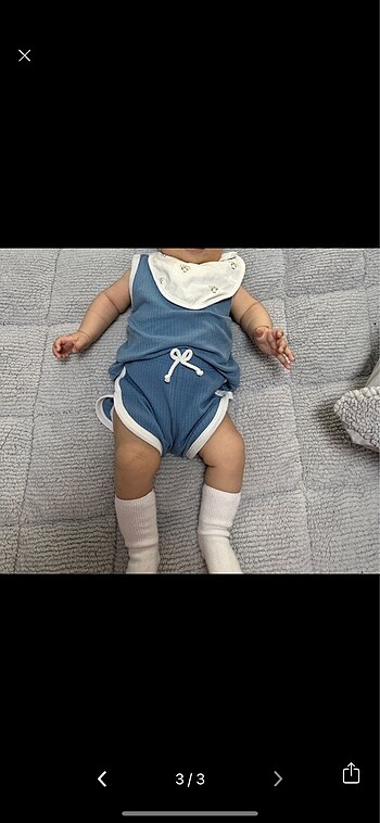 3 Ay Beden Hellobaby şort takım