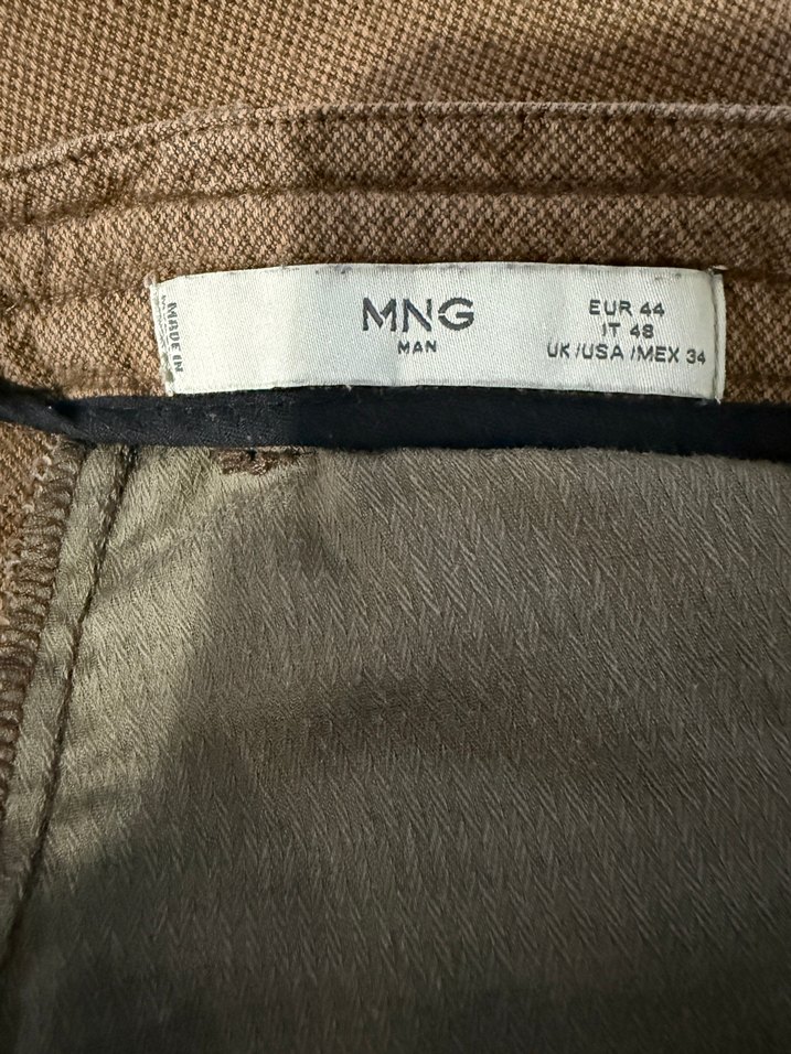 MANGO ERKEK KAHVERENGİ KETEN BERMUDA ŞORT - Görsel 4