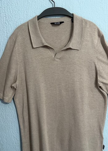 Only&Sons Erkek Bej Keten Polo Yaka Tişört - Görsel 3