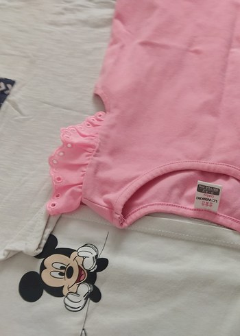 Pembe Fırfırlı Bebek Kız Body