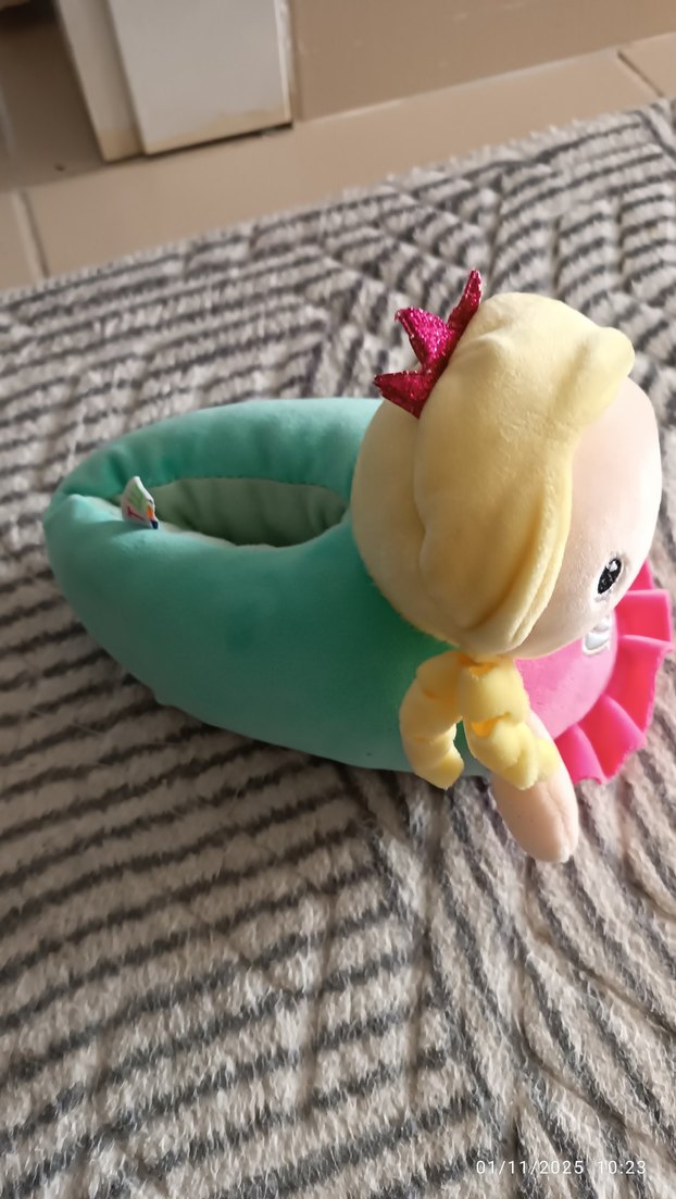 Pastel Renkli Prenses Bebek panduf - Görsel 2