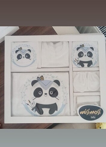 Yenidoğan Beden Erkek panda hastane çıkışı 10 parça
