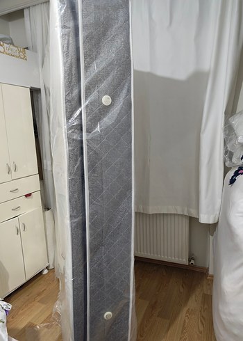 Gri Düz Desen çift kişilik Yatak - Görsel 3