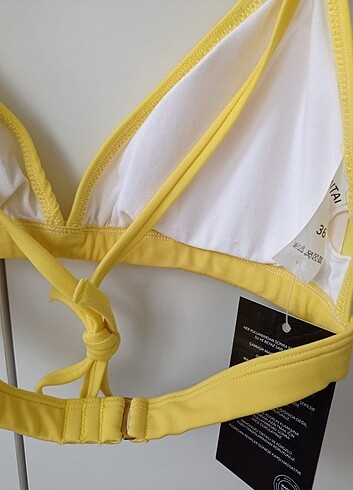 36 Beden sarı Renk Bikini takımı 