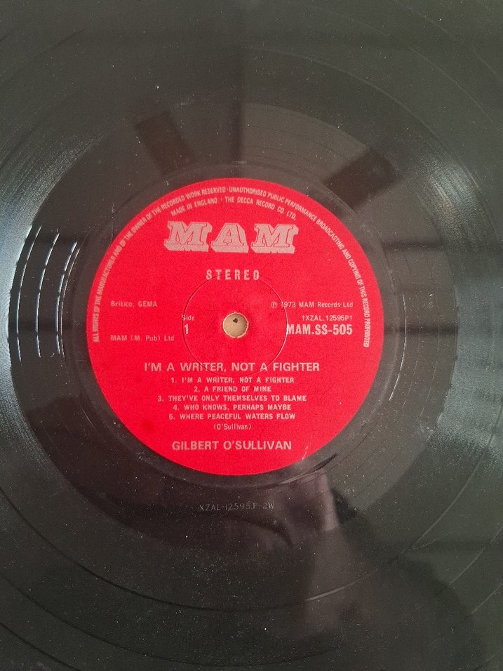 Gilbert O'Sullivan Albüm 33'lp plak - Görsel 4