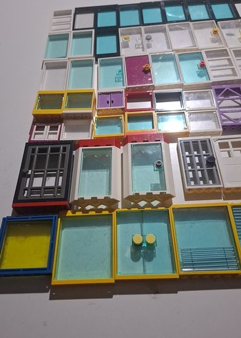 Çok Renkli Lego Kapı ve Pencere Parçaları  süper fiyat 73 adet - Görsel 7