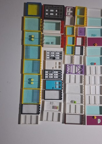 Çok Renkli Lego Kapı ve Pencere Parçaları  süper fiyat 73 adet - Görsel 12