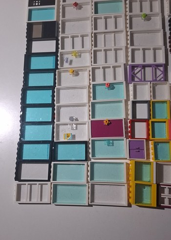 Çok Renkli Lego Kapı ve Pencere Parçaları  süper fiyat 73 adet - Görsel 13