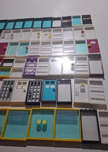 Çok Renkli Lego Kapı ve Pencere Parçaları  süper fiyat 73 adet - Görsel 9