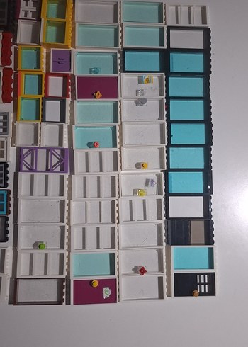 Çok Renkli Lego Kapı ve Pencere Parçaları  süper fiyat 73 adet - Görsel 11