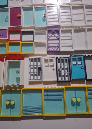Çok Renkli Lego Kapı ve Pencere Parçaları  süper fiyat 73 adet - Görsel 5