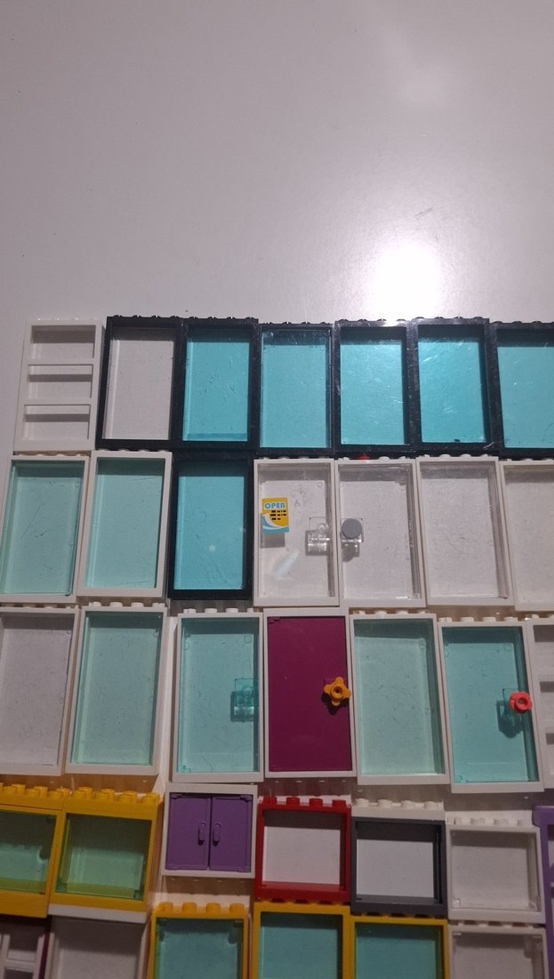 Çok Renkli Lego Kapı ve Pencere Parçaları  süper fiyat 73 adet - Görsel 2