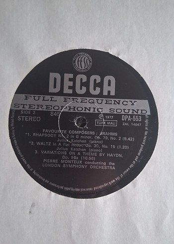 Brahms 2LP Albüm - Klasik Müzik Koleksiyonu - Görsel 3