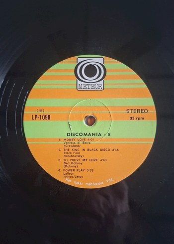 Discomania plak lp 1098 - Görsel 3