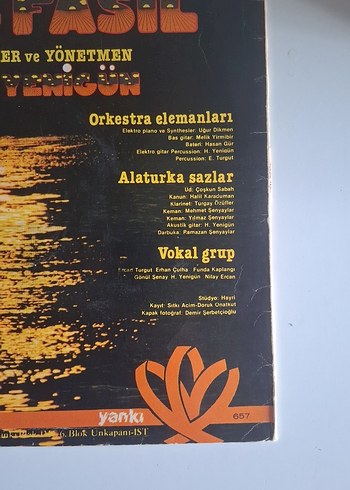 Alaturka Pop-Fasıl Müzik Plak Albümü - Görsel 4