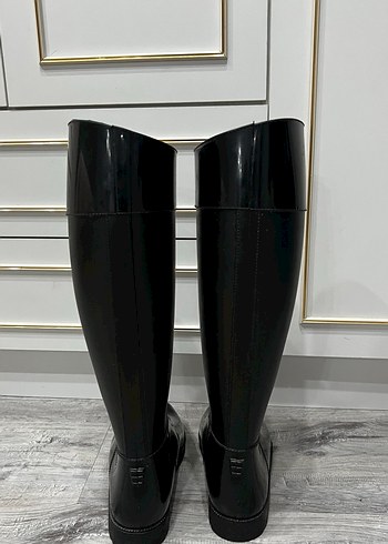 Fabrika marka Siyah Rugan Kadın Çizme - Görsel 2