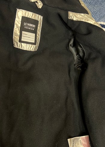 Gri Siyah parlak çocuk Mont - Görsel 6