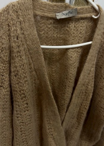 Vintage Stil Ajurlu Örgü Hırka (Nafta) - Görsel 2