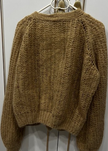 Vintage Stil Ajurlu Örgü Hırka (Nafta) - Görsel 3