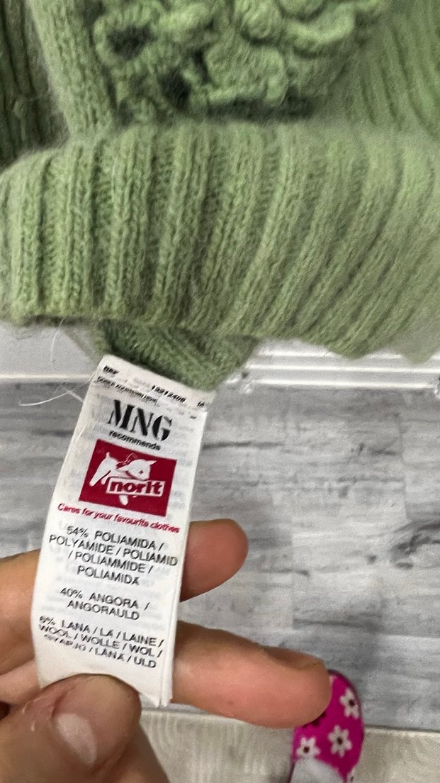 Mango Yeşil Nakışlı Bohem Kadın Hırka - Görsel 3