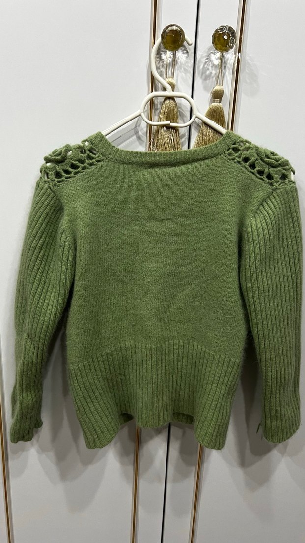 Mango Yeşil Nakışlı Bohem Kadın Hırka - Görsel 4