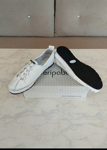 Hakiki Deri Beyaz günlük Kadın Ayakkabı - Görsel 6